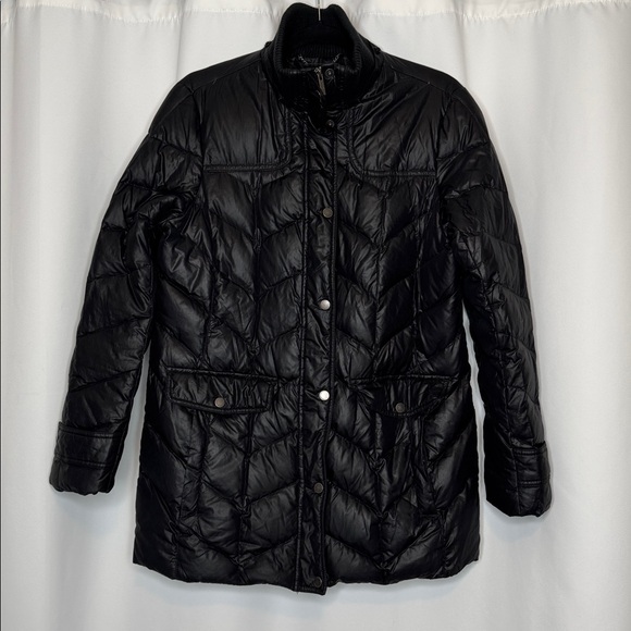 Lands End | Goose Down Puffer Jacket in Black Size 10 12 M Medium - Picture 4 of 14
